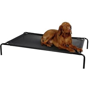 Kerbl Huisdier Vakation Hondenbed, weerbestendig, voor honden, vuilafstotend, waterafstotend, geschikt voor grote honden, zwart, 107 x 65 x 20 cm, voor honden tot 25 kg