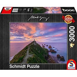 Schmidt Spiele 59348 Mark Grey, Nugget Point Lighthouse, The Catlins, Zuidereiland - Nieuw-Zeeland, puzzel van 3000 stukjes