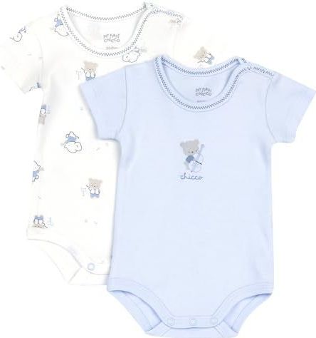 Chicco Rompertje/body  beige / navy / lichtblauw / natuurwit