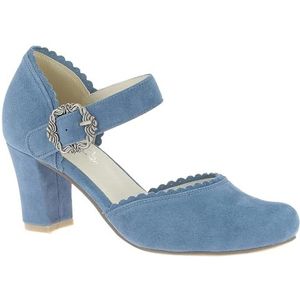 HIRSCHKOGEL Dames 3005715 pumps, jeans, blauw, 40 EU