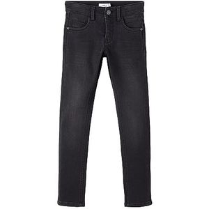 NAME IT Boy Jeans Superzachte Slim Fit, zwart denim, 128 cm