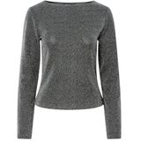 PIECES Shirt  zilvergrijs / zwart