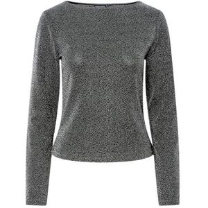 PIECES Shirt  zilvergrijs / zwart