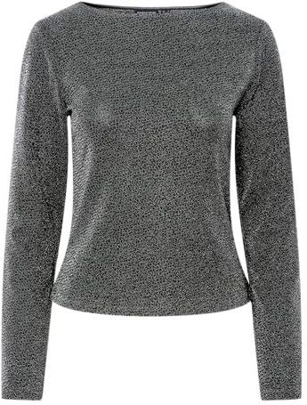 PIECES Shirt  zilvergrijs / zwart