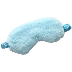 WIZBIOTECH Mooi pluizig oogmasker voor slapen reizen ademend oogschaduw oogafdekking oogklep slaapmasker kinderen volwassenen - blauw