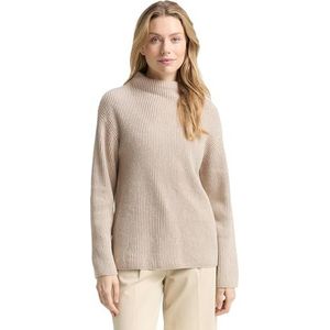 TOM TAILOR Damestrui, 39119 - Soft Taupe Grey Structuur, XXL