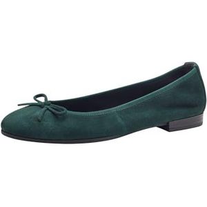 Tamaris Dames Ballerina Leder, groen, 38 EU