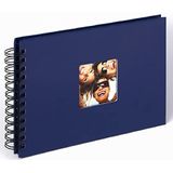 walther design fotoalbum blauw 23 x 17 cm spiraalalbum met omslaguitsparing, Fun SA-109-L