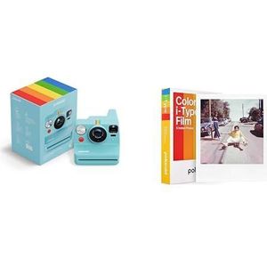 Polaroid - NOW+ Generatie 3 - Instant Camera Bluetooth Connected + Kleurenfilm (8 filmpakket) - Arctisch Blauw
