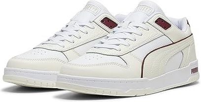 PUMA Rbd Game Laag uniseks-volwassene Sneaker Laag-Top, WARM WHITE-PUMA WHITE-TEAM REGAL RED-PUMA GOLD, 38 EU