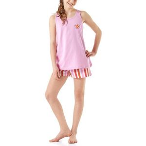 Schiesser Meisjespyjama set korte 100% biologisch katoen maat 176 pyjamaset, roze_180958, 140, Roze 180958, 140 cm