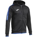 Joma - Heren sweatshirt - Olympiade - capuchon - ritssluiting, Royal Zwart, 6XS