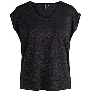 PIECES Dames Pcbillo Tee Lurex Stripes Noos T-shirt, Zwart/Detail: Multi Lurex, XL