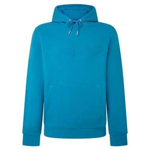 Hackett London Heren Am reliëf HDY Sweatshirt met capuchon, Blauw (Hypa Blauw), XS