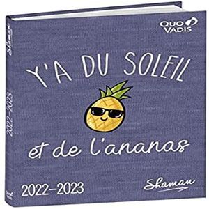 QUO VADIS - Collectie: Shaman Textagenda – schoolagenda – dagkalender – 12 x 17 cm – Franse editie – 12 maanden september – zonnestralen en Aas – jaar 2022 – 2023 0292140Q violet