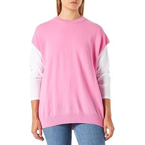 United Colors of Benetton T-shirt G/C M/M 1067D102I T-shirt, roze 011, L voor dames