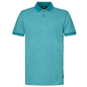 PETROL INDUSTRIES Poloshirt voor heren, korte mouwen, M-1040-POL959, kleur: blauw, groen, maat: L, Blauw groen, L