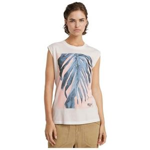 G-Star RAW AI Print Elastische Taille Slt Wmn, grijs (Lt Chalk D24672-4107-1284), XXS