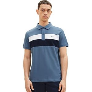 TOM TAILOR Poloshirt voor heren, 1037068, 10877-China Blue, maat XL, 10877 - China Blauw, XL