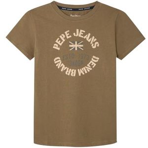 Pepe Jeans Ronal T-shirt voor kinderen, groen (militair groen), 8 jaar, groen (legergroen), 8 jaar