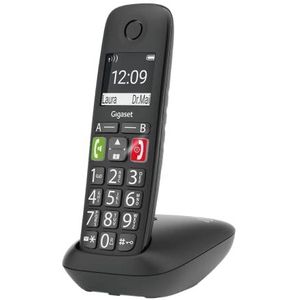 Easy - Huistelefoon voor senioren, vaste telefoon, competibel met gehoorapparaten, makkelijk in gebruik, grote toetsen en nummer blokering