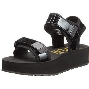 REPLAY Playa Mirror sandalen voor dames met hak, 003 zwart, 36 EU