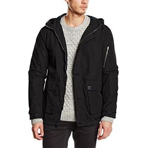 Jack and Jones Orbiter Parka jas met lange mouwen voor heren, Zwart, XL