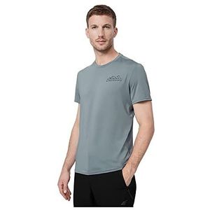 4F T-shirt Fnk M209 kleur middengrijs, maat L, Middelgrijs, L