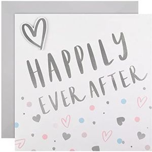 Hallmark Wedding Day Card - Contemporary Love Hearts nog lang en gelukkig ontwerp