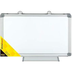 Idena 568024 - whiteboard met aluminium frame en pennenbakje, ca. 40 x 30 cm groot, geschikt voor wandmontage, ideaal voor op kantoor en thuis