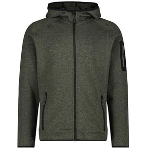 CMP - Man Jacket Fix Hood, Olive-Zwart, 54