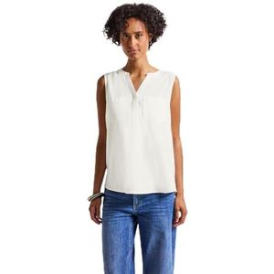 Street One Blousetop voor dames met borstzakken, off-white, 34