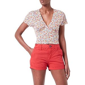 Pepe Jeans Dames Geklede korte broek Balboa shorts, Rood (Royal Red), 25W