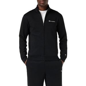 Champion Legacy American Classics-Script Logo Powerblend Fleece High Neck Full Zip Sweatshirt voor heren, Zwart, S