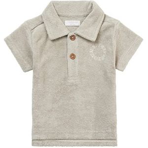 Noppies Baby Moodus Poloshirt met korte mouwen voor jongens, Wilgengrijs - N044, 56 cm