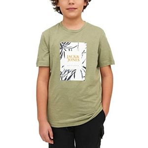JACK & JONES Jorcrayon Branding Tee Ss Crew Neck Jnr T-shirt voor jongens, oil green, 140 cm