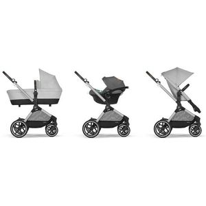 Cybex - Travelsystem Eos Lux - Kinderwagen - Zilver - Comfortabel Zitje