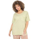 Ulla Popken - Shirt - Lichtgroen - Kwartmouw - Wijde Pasvorm