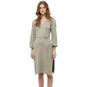 Minus Astrid gebreide midi-jurk | Beige jurken voor dames VK | Lente damesjurken | Maat XXL