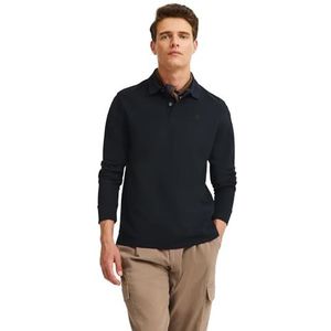 Bugatti - MODERN FIT - Poloshirt - Marine - Lange Mouwen - Puur Katoen