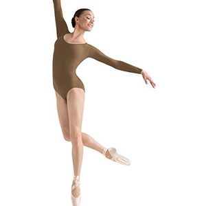 Bloch Dance Lepsi Microlux turnpakje met lange mouwen voor dames, amandel, XL