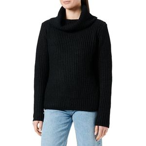 LEOMIA Dames coltrui sweater, zwart, XS/S
