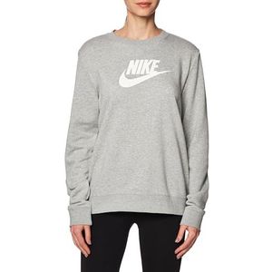 Nike Sportswear Club Fleece dames logo ronde hals pullover sweatshirt hoodie, Donkergrijs Hei/Wit, M