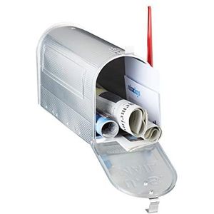Relaxdays Amerikaanse brievenbus - US mailbox - met vlaggetje - aluminium - groot