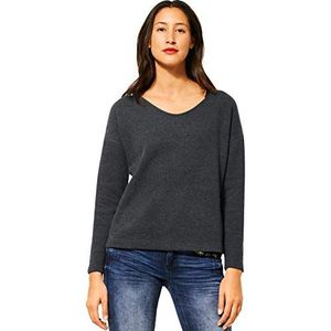 Street One T-shirt voor dames, antraciet melange, 40