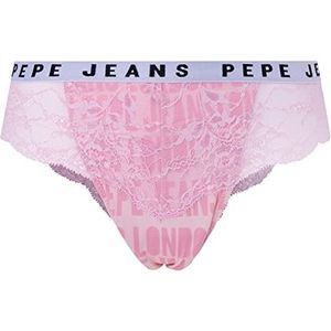 Pepe Jeans Vrouwen Allover Logo Brazilia Bikini Stijl Ondergoed, Roze, M, roze, M