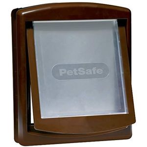 PetSafe Staywell Originele huisdierendeur met 2 sluitopties, maat M, geschikt voor huisdieren tot 18 kg, bruin