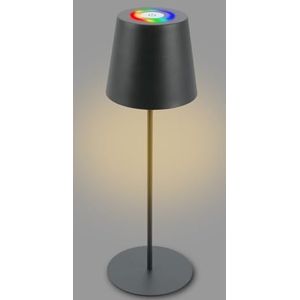 BRILONER - LED tafellamp draadloos met touch, kleurrijk RGB+W licht, in hoogte verstelbaar, bedlamp, leeslamp, LED lamp, campinglamp, tafellamp, batterijlamp, buiten, 36x10,5 cm, antraciet