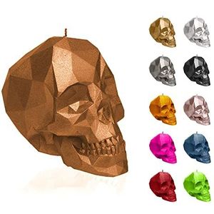 Candellana Kaars kleine schedel Low Poly | hoogte: 7,5 cm | klassiek goud | doodskop | handgemaakt in de EU
