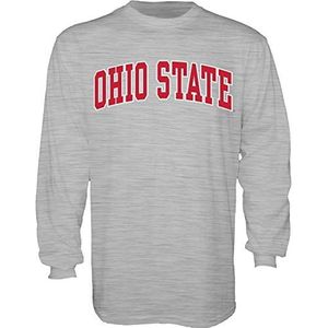 Blue 84 Heren Arching Team Naam Dark Heather T-shirt met lange mouwen